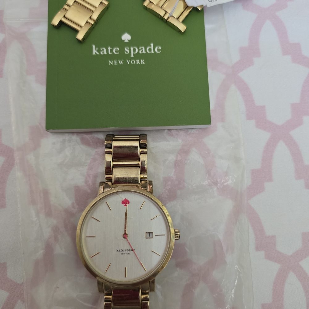 Kate Spade Gold Watch with White Dial